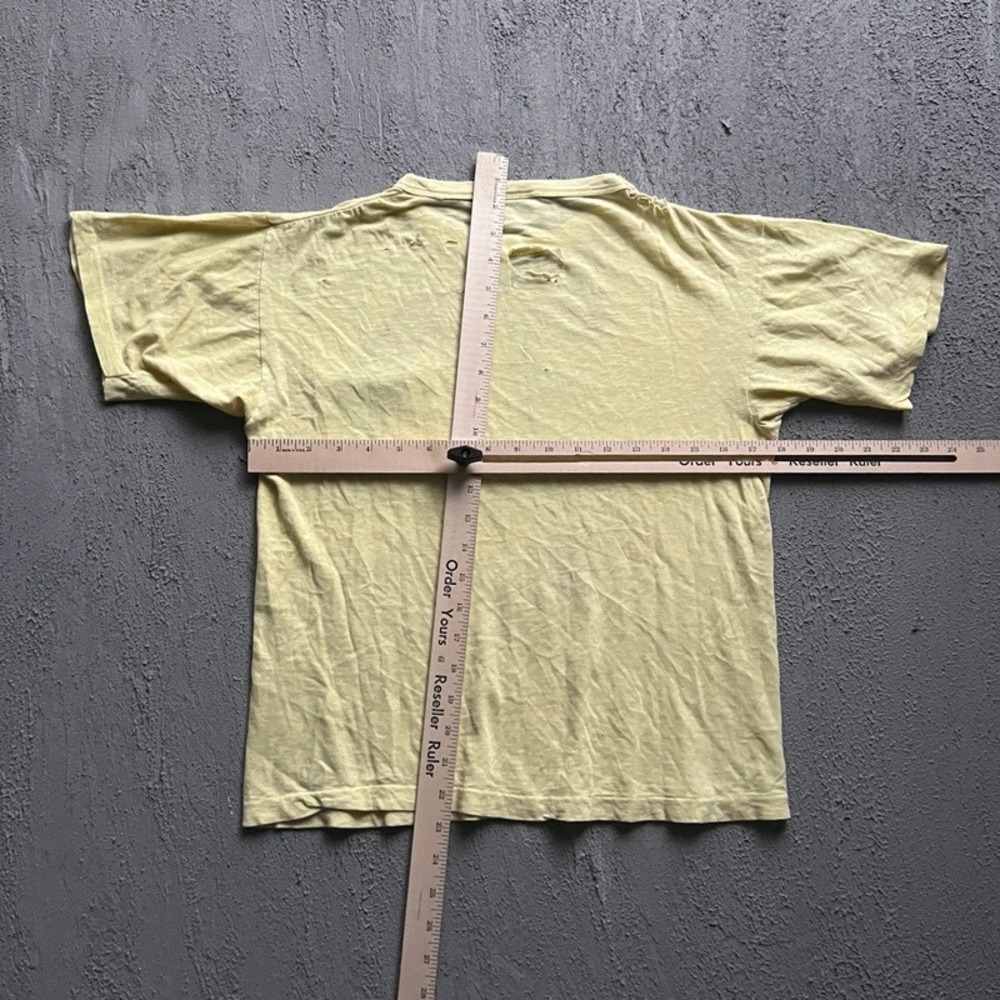 Vintage Yo-Yo Shirt Men Medium Yellow 1980s Champion Folk Art - Picture 6 of 9